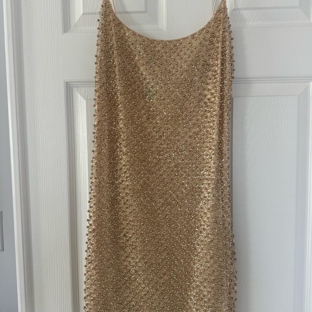 Hello Molly Gold Mini Dress